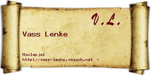 Vass Lenke névjegykártya