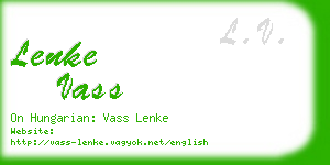 lenke vass business card